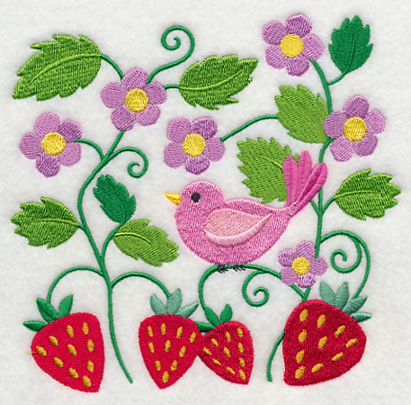 Bird in Strawberry Patch