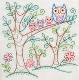 Spring Forest Owls (Vintage)