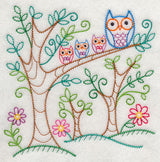 Spring Forest Owls (Vintage)