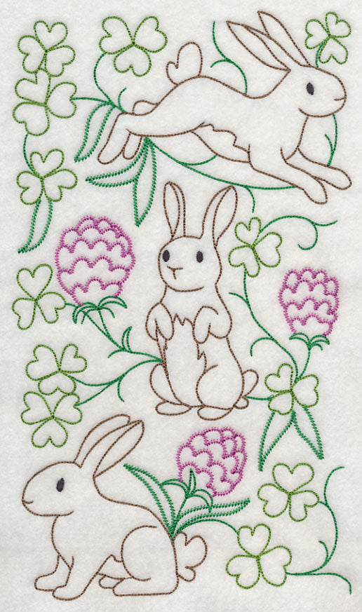 Lucky Bunnies in Berries 1 (Vintage)