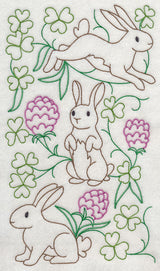 Lucky Bunnies in Berries 1 (Vintage)