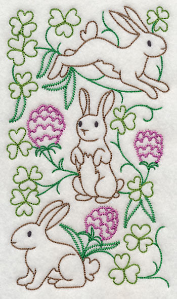 Lucky Bunnies in Berries 1 (Vintage)