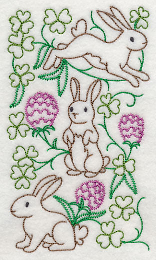 Lucky Bunnies in Berries 1 (Vintage)