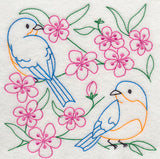 Bluebirds in Blossoms 2 (Vintage)