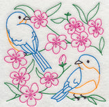 Bluebirds in Blossoms 2 (Vintage)