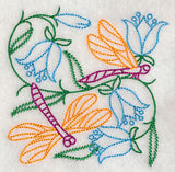 Dragonflies in Flowers 2 (Vintage)