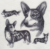 Cardigan Welsh Corgi Sketch - Merle