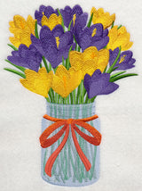 Crocuses in Mason Jar