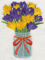 Crocuses in Mason Jar