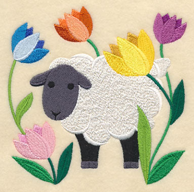 Sheep in Tulips