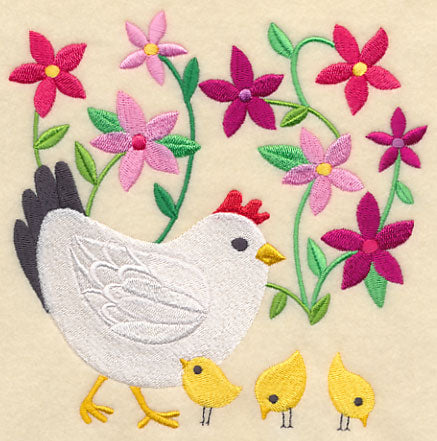 Springtime Hen and Chicks