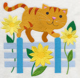 Cat in Sunflowers