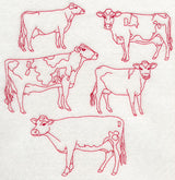 Dairy Cow Medley (Redwork)