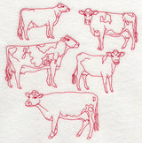 Dairy Cow Medley (Redwork)
