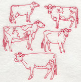 Dairy Cow Medley (Redwork)