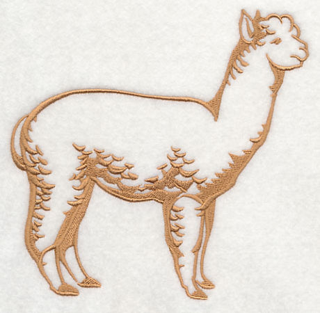 Farm Silhouette Alpaca