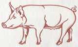 Farm Silhouette Pig 1