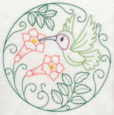 Hummingbird and Trumpet Vine (Vintage)