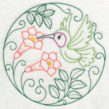 Hummingbird and Trumpet Vine (Vintage)