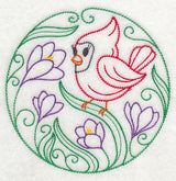 Cardinal and Crocuses (Vintage)