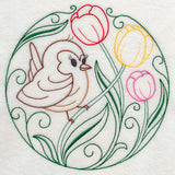 Wren and Tulips (Vintage)