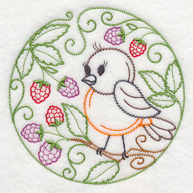 Robin and Dewberries (Vintage)