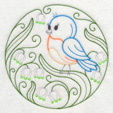 Eastern Bluebird and Spring Snowflakes (Vintage)