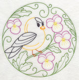 Goldfinch and Pansies (Vintage)