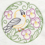 Goldfinch and Pansies (Vintage)