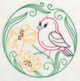 Scarlet Tanager and Daylilies (Vintage)