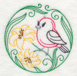 Scarlet Tanager and Daylilies (Vintage)