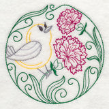 Prothonotary Warbler and Carnations (Vintage)