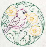 Purple Finch and Buttercups (Vintage)