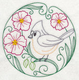 Tufted Titmouse and Rock Rose (Vintage)
