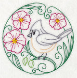 Tufted Titmouse and Rock Rose (Vintage)