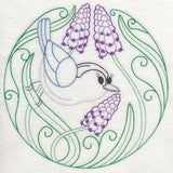 Nuthatch and Grape Hyacinth (Vintage)