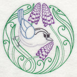 Nuthatch and Grape Hyacinth (Vintage)