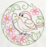 American Tree Sparrow and Apple Blossoms (Vintage)