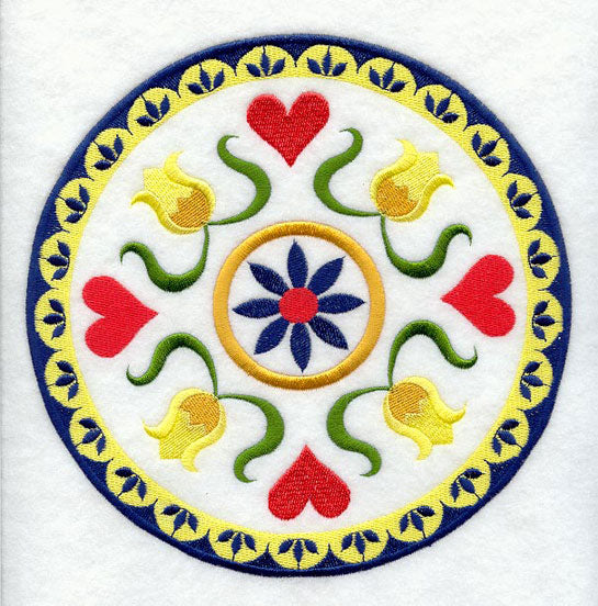 Hearts and Flowers Pennsylvania Dutch Hex Sign