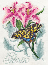 Swallowtail Butterfly and Lilies