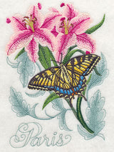 Swallowtail Butterfly and Lilies