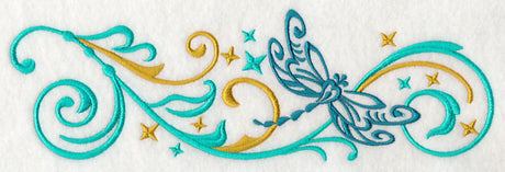 Fluttering Filigree Dragonfly Border