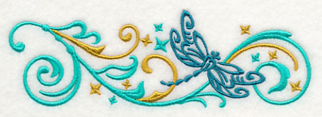 Fluttering Filigree Dragonfly Border