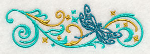 Fluttering Filigree Dragonfly Border