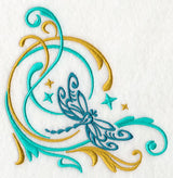 Fluttering Filigree Dragonfly Corner