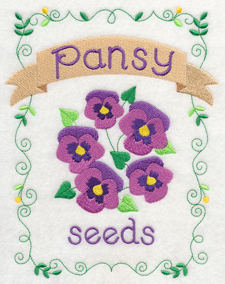 Country Charm Seed Packet - Pansy