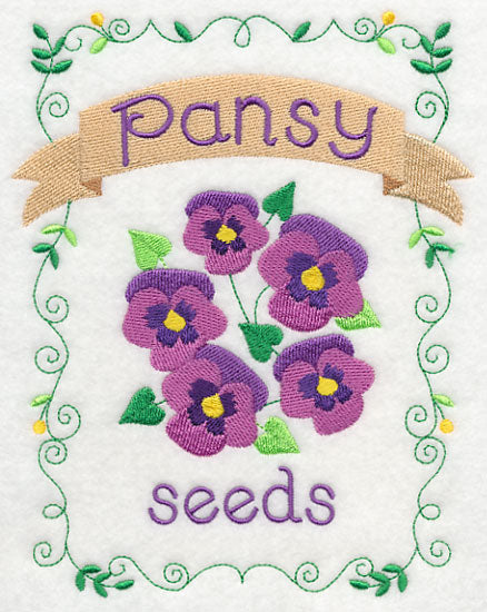 Country Charm Seed Packet - Pansy