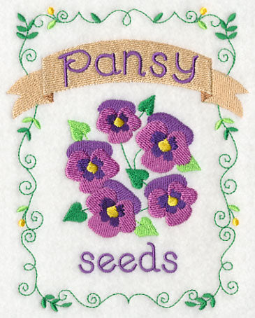 Country Charm Seed Packet - Pansy