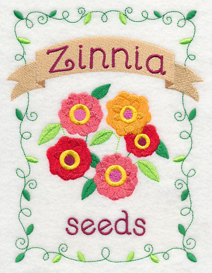 Country Charm Seed Packet - Zinnia