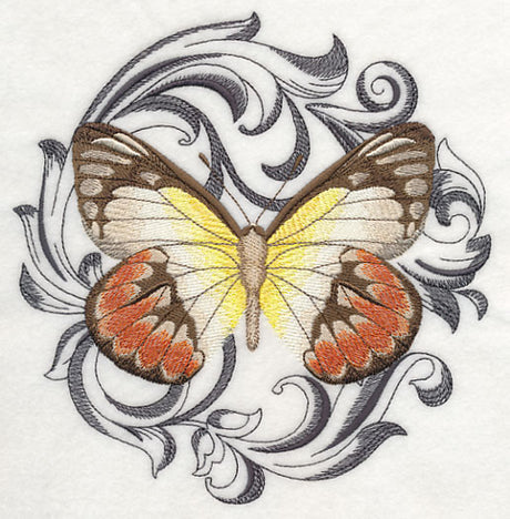 Scarlet Jezebel with Baroque Background